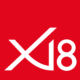 Logo CAS genesisWorld x18 negativ weiß auf rotem Quadrat